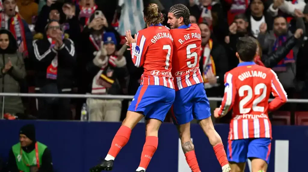 Antoine Griezmann and Rodrigo de Paul enjoy Atletico Madrid win