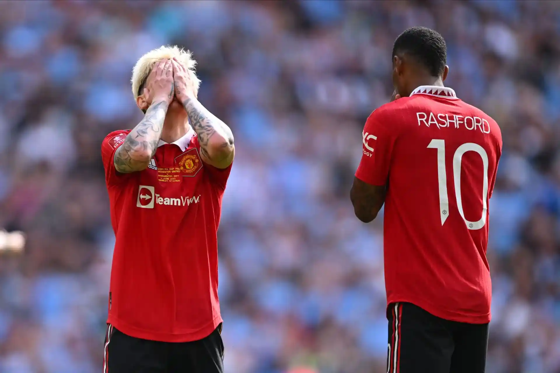 Manchester United's duo of Alejandro Garnacho and Marcus Rashford