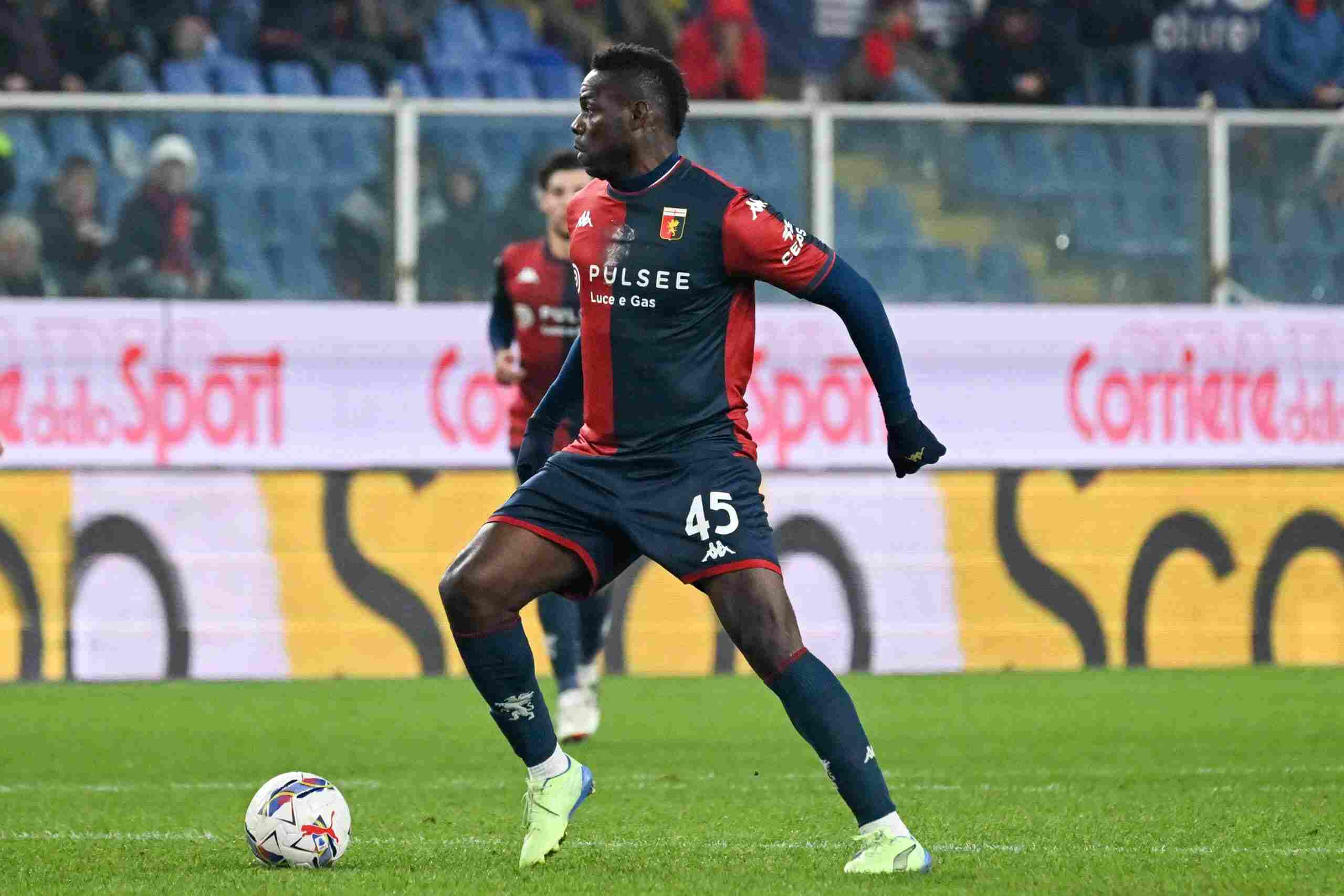 Mario Balotelli during his short spell at Genoa