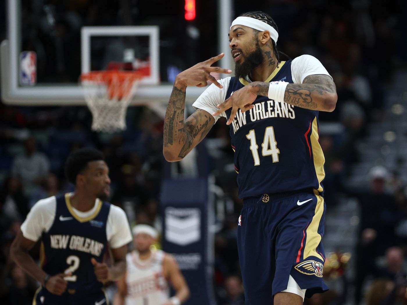 Brandon Ingram in New Oreleans Pelicans jersey