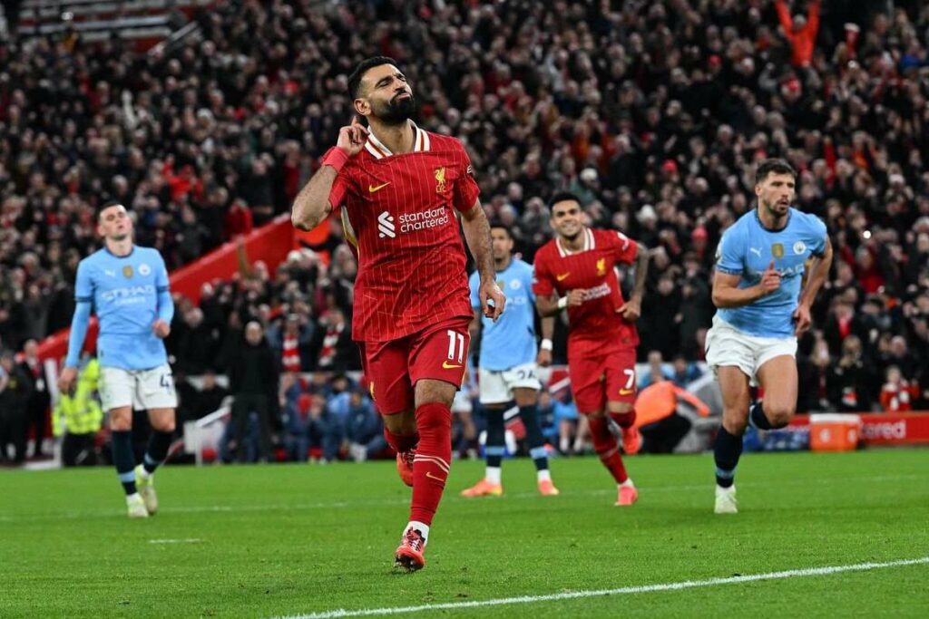 Mohamed Salah has just opened the scoring against Manchester City