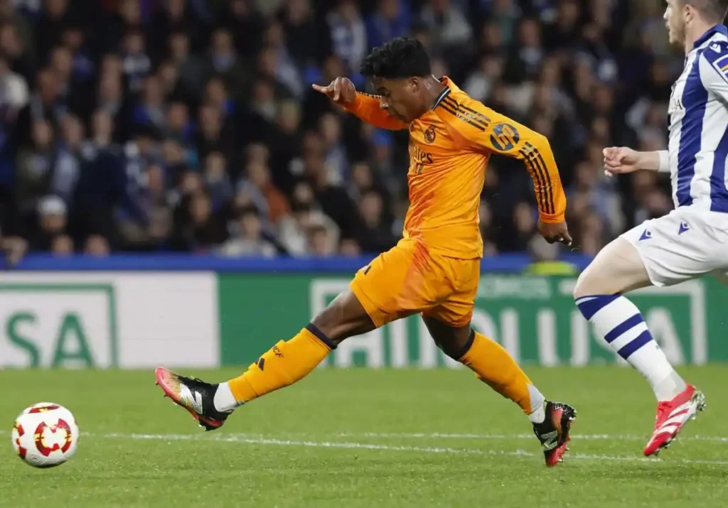 Endrick scoring the only goal in Copa del Rey clash between Real Sociedad and Real Madrid