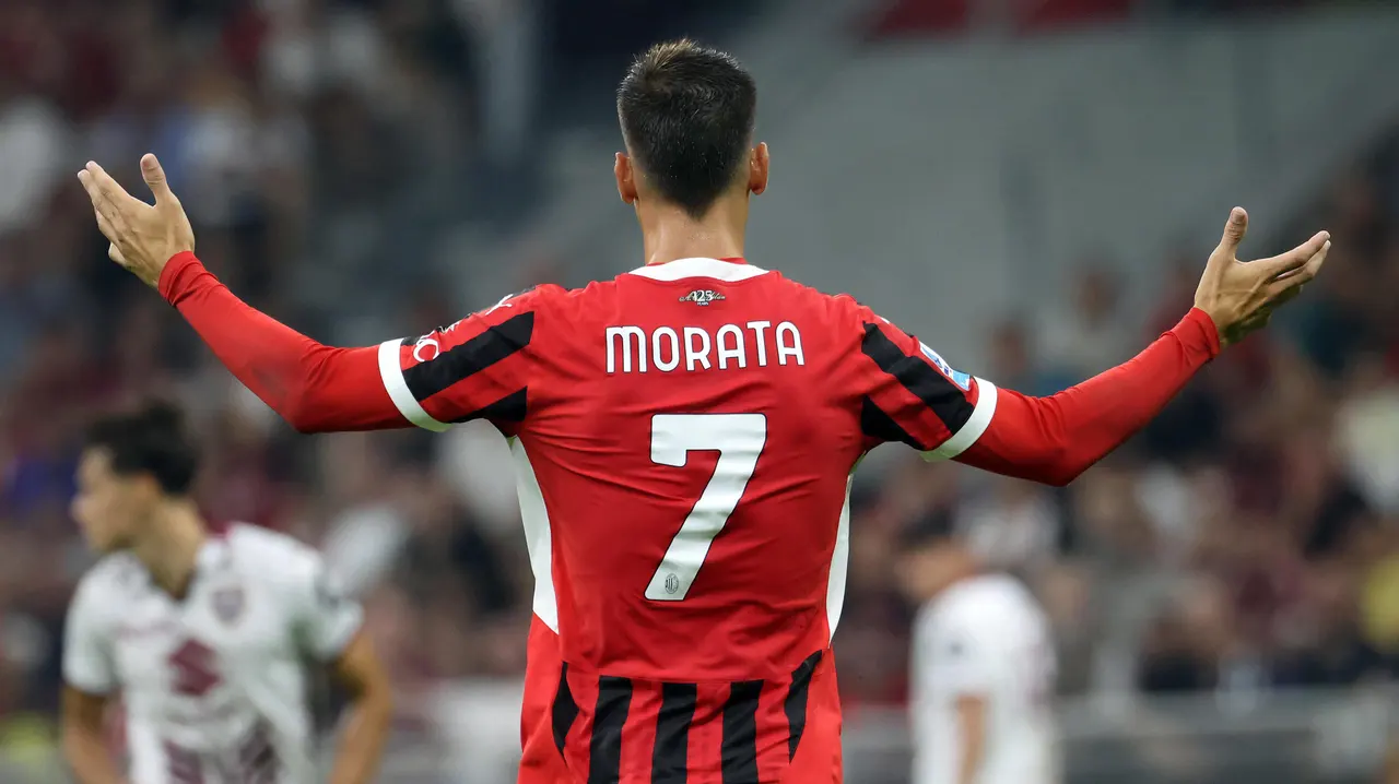 Spanish striker Alvaro Morata during his time at Milan